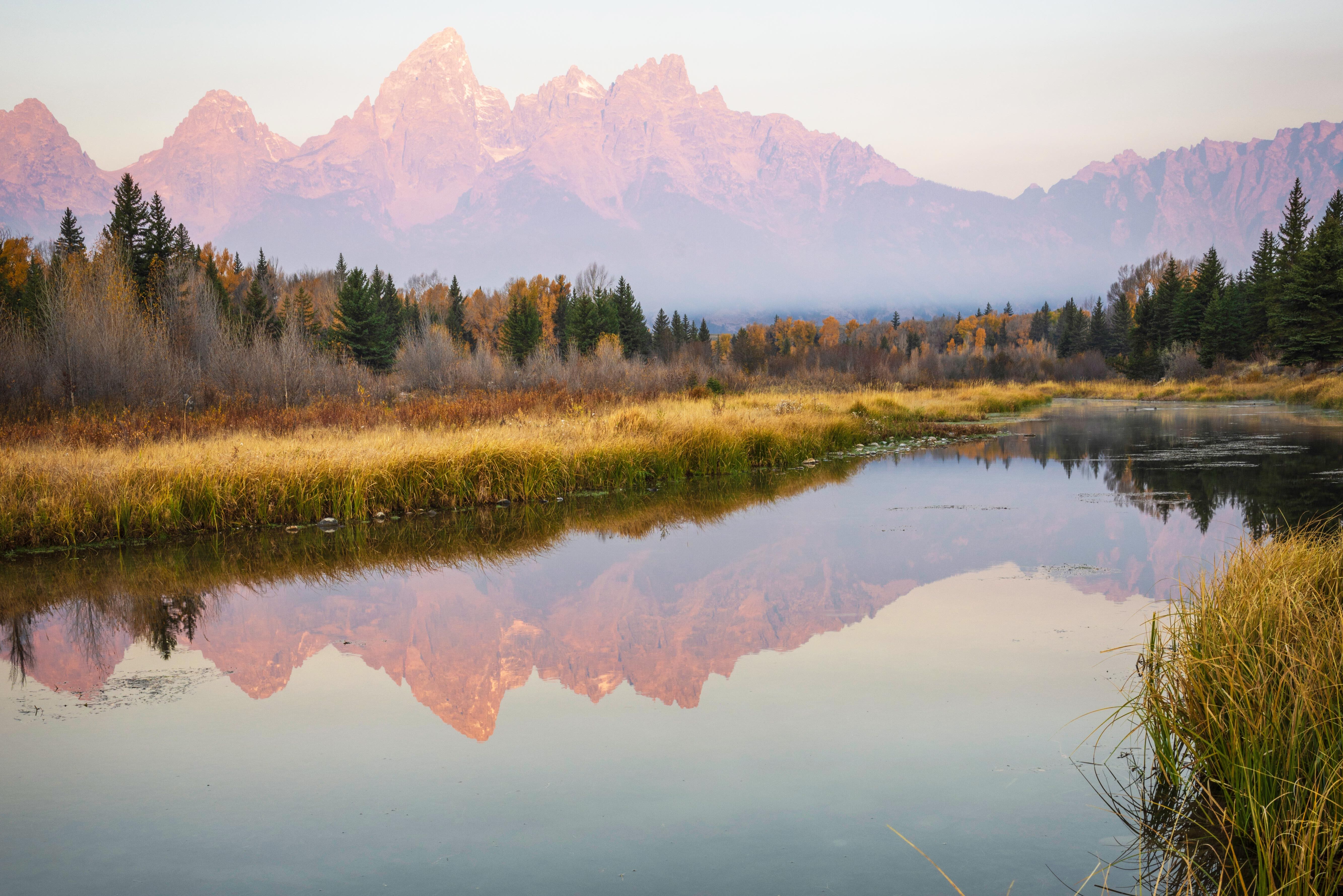 Malerische Herbstlandschaft am Schwabacher Landing