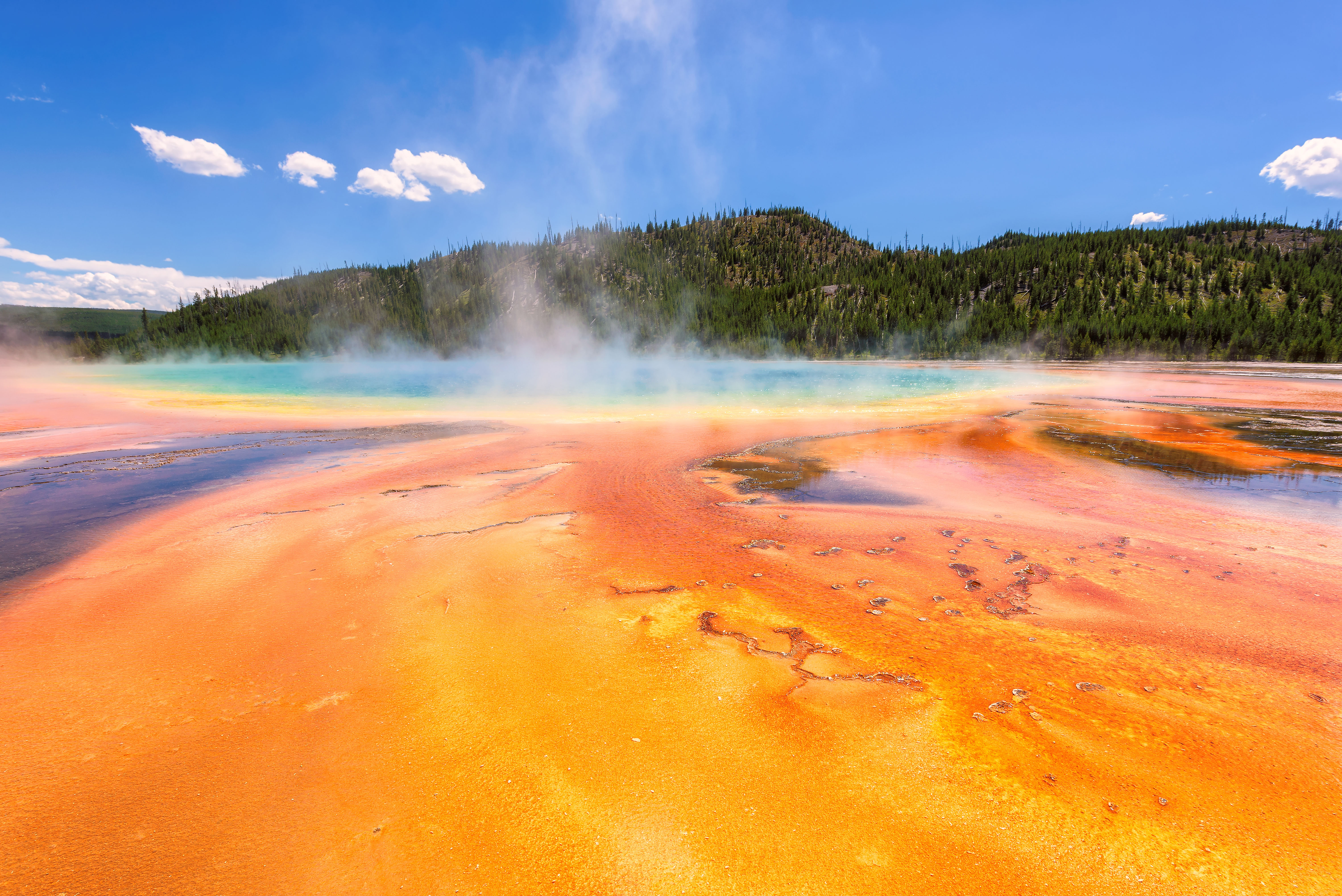 Grand Prismatic Spring im Yellowstone National Park, Wyoming