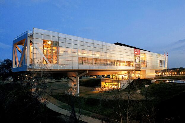 Aussenanicht der Clinton Library in Little Rock, Arkansas Aussenanicht der Clinton Library in Little Rock, Arkansas