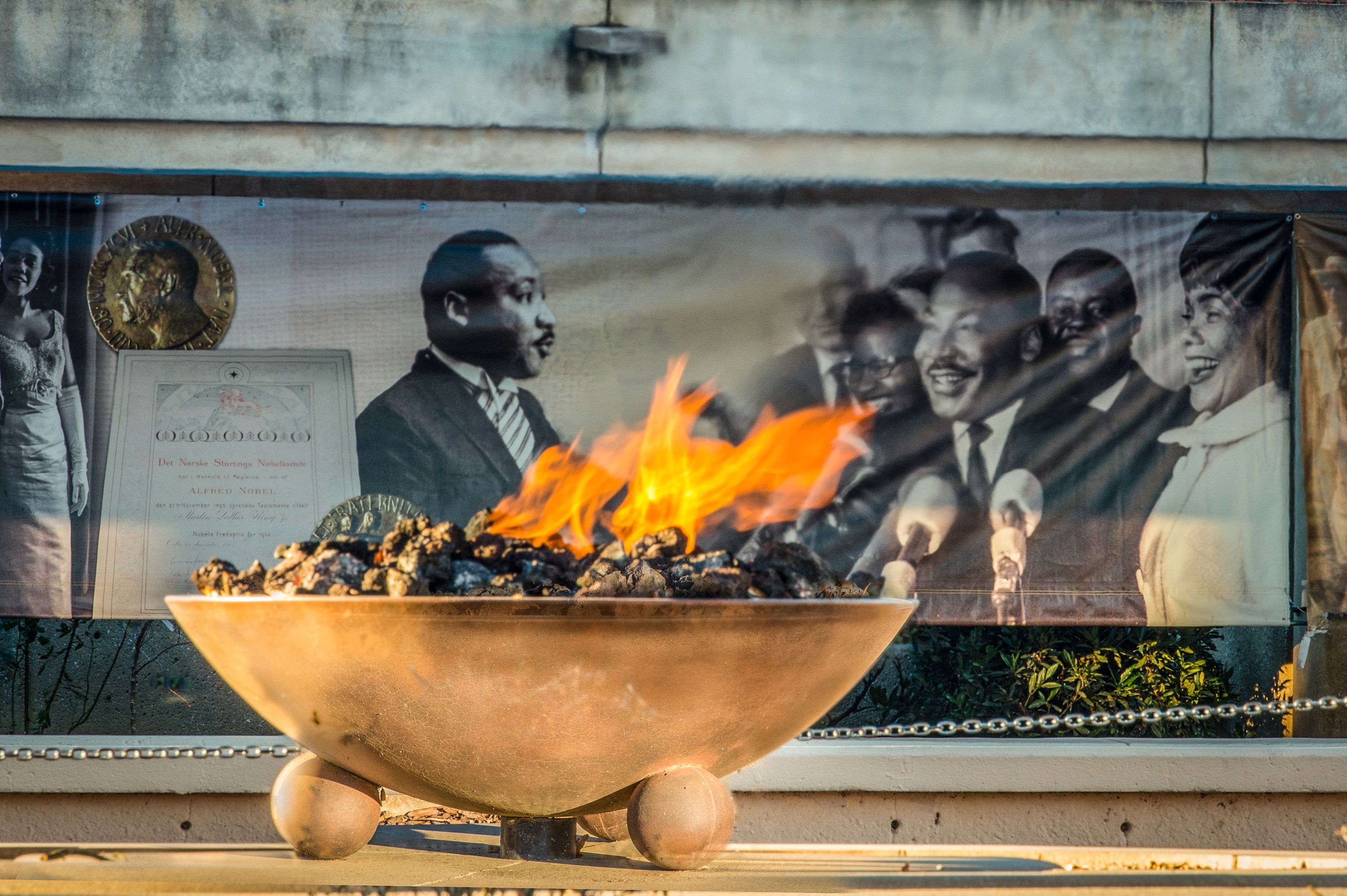 Die Eternal Flame im Martin Luther King National Historic Site in Atlanta