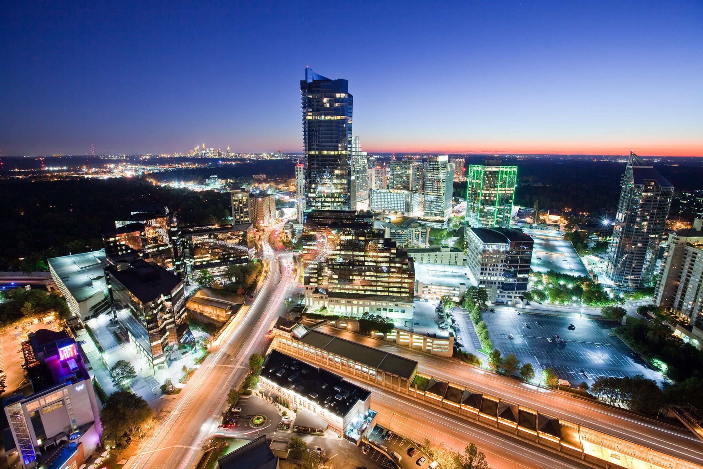 DÃ¤mmerlicht Skyline von Atlanta, Georgia