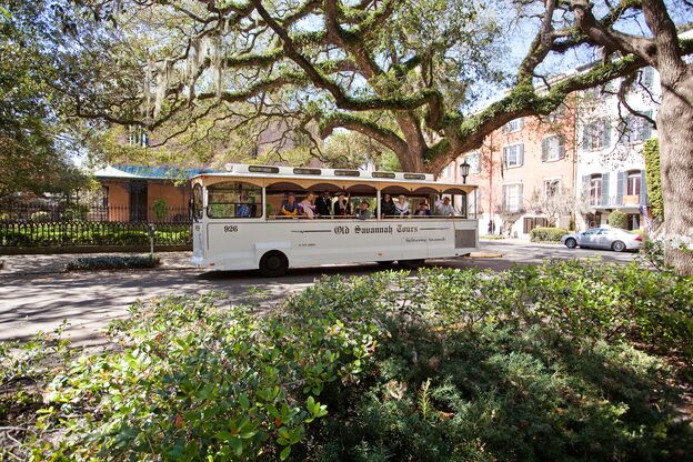 Bus der Trolley Tours in Savannah, Georgia Bus der Trolley Tours in Savannah, Georgia