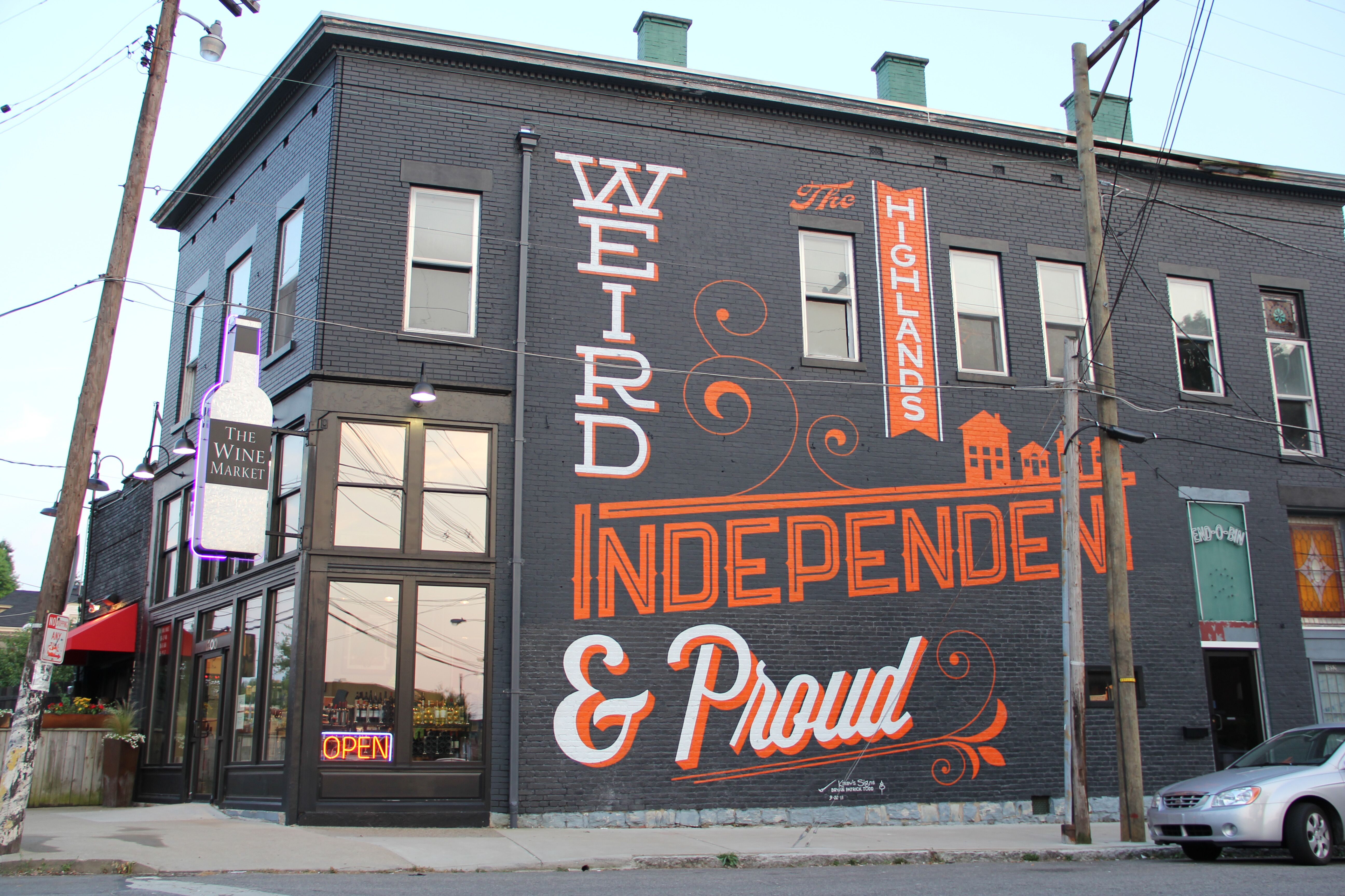 Das "Weird, independent & proud" WandgemÃ¤lde in Louisville
