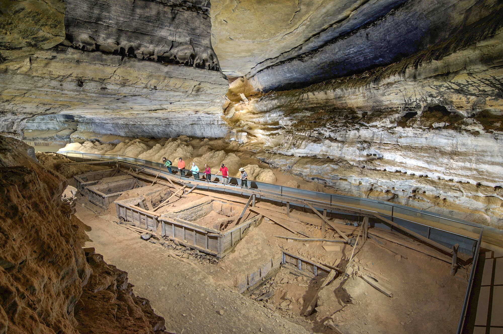 Der Blick in die Mammoth Cave im Mammoth-Cave-Nationalpark in Kentucky