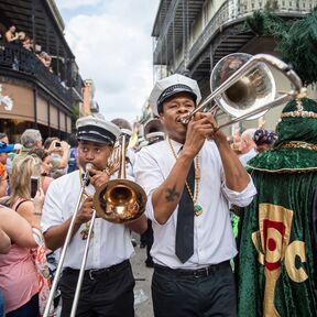 Musiker beim Mardi Gras Festival