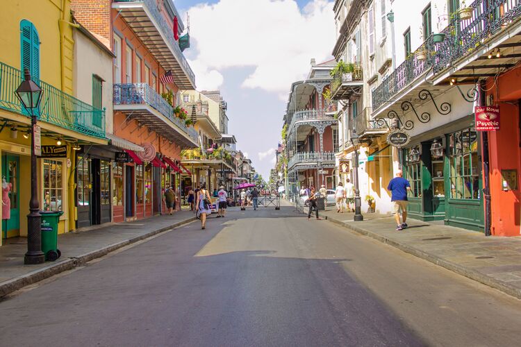 Farbenprächtige Häuser in New Orleans