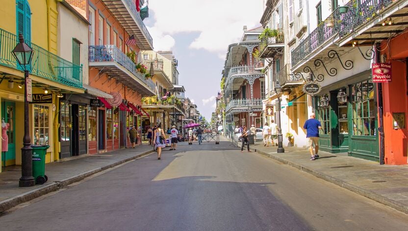 Farbenprächtige Häuser in New Orleans Farbenprächtige Häuser in New Orleans
