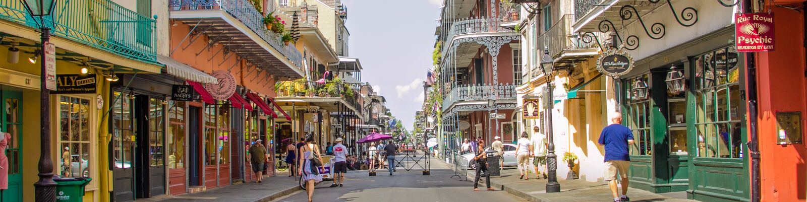 Farbenprächtige Häuser in New Orleans