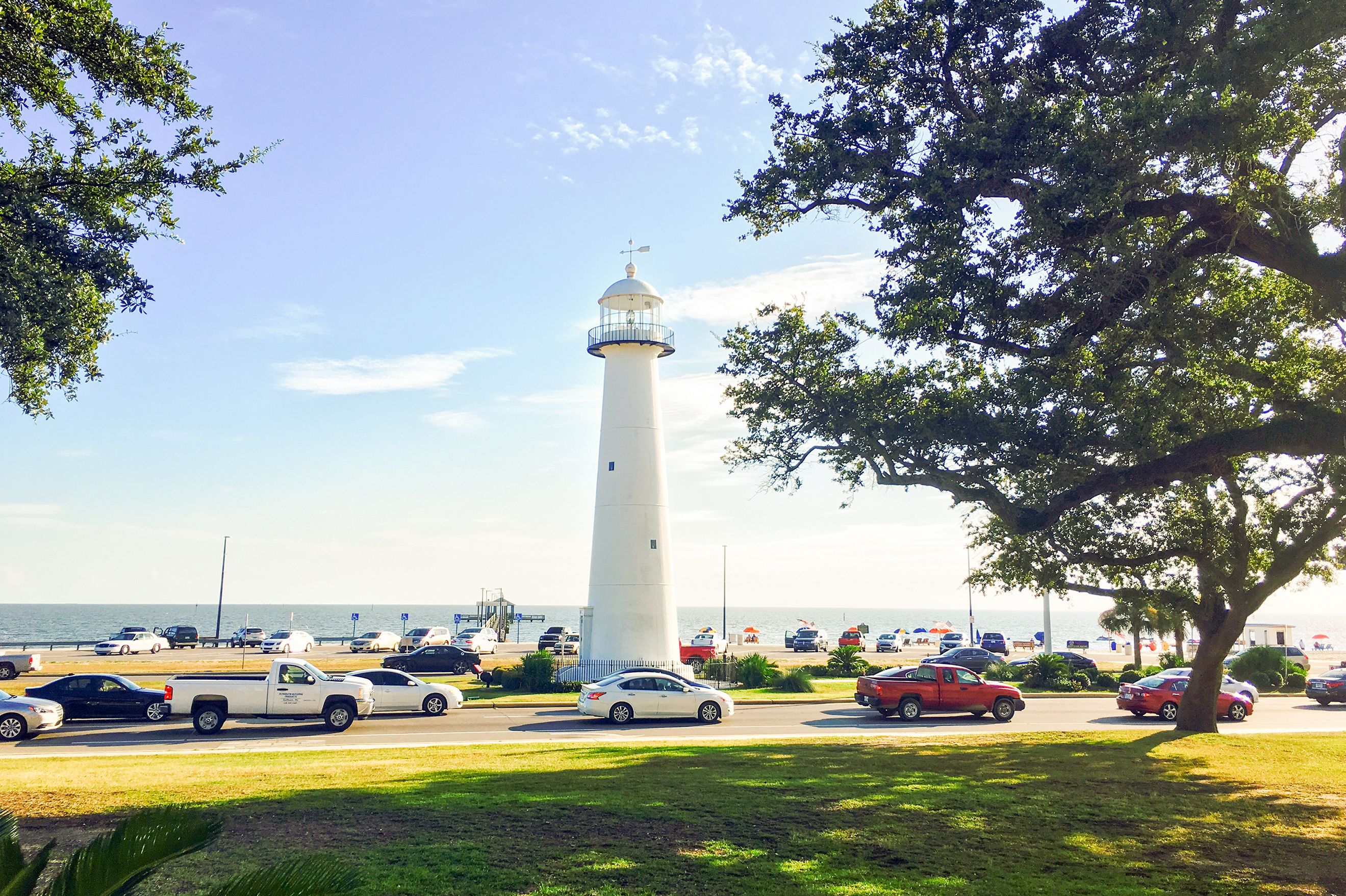 Der Biloxi Leuchtturm an der KÃ¼ste Mississippis