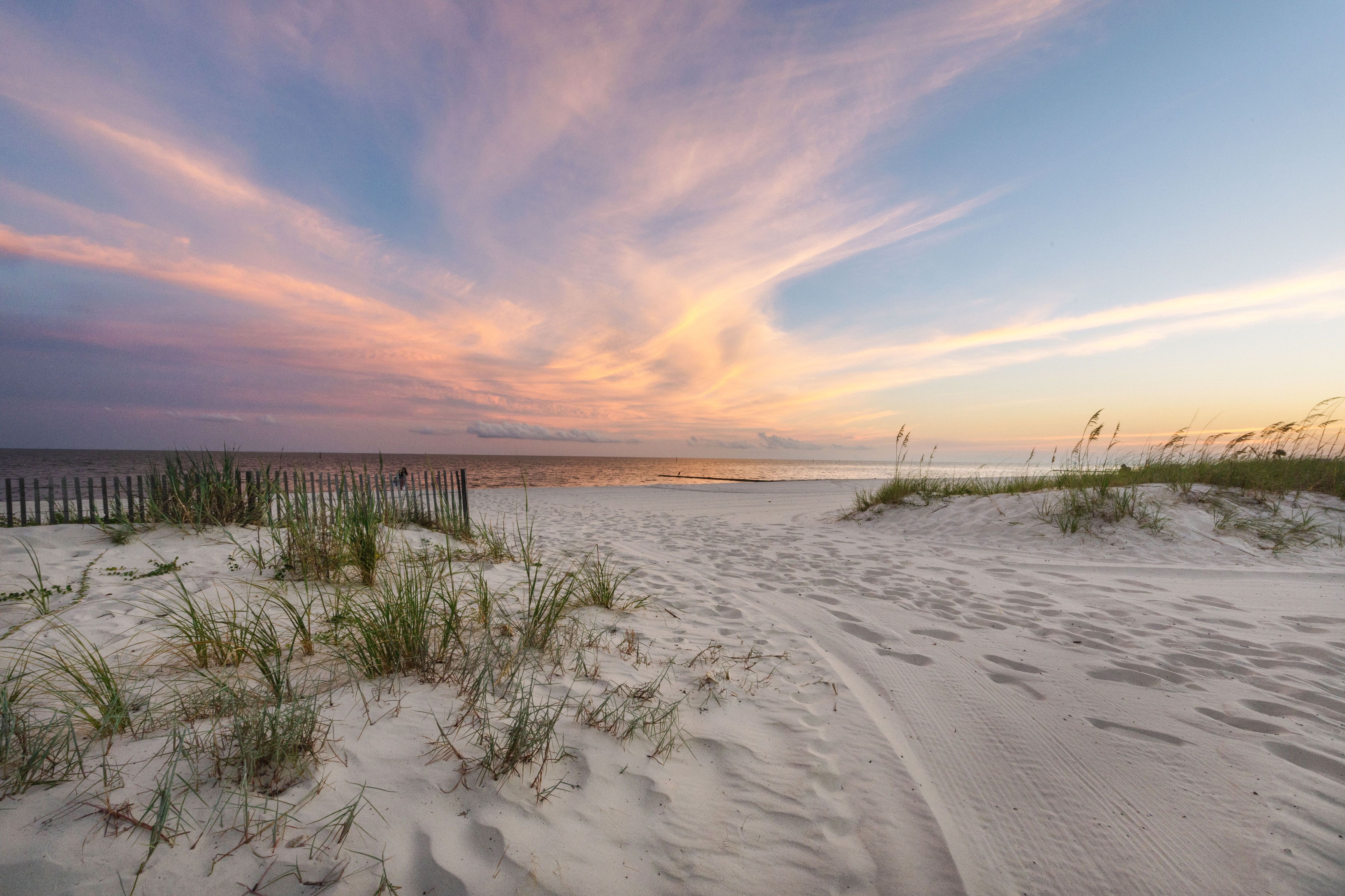 Sonnenuntergang am Strand von Biloxi