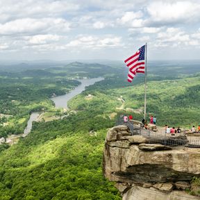 Ausblick vom Chimney Rock, Chimney Rock State Park, North Carolina