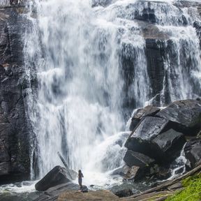 Ein Wasserfall im Gorges State Park