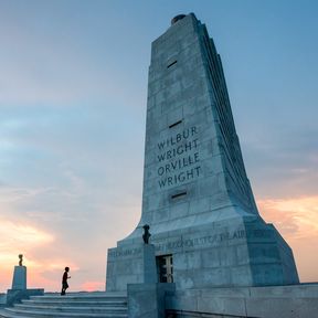 Das Wright Brothers National Memorial in Kill Devil Hills, North Carolina