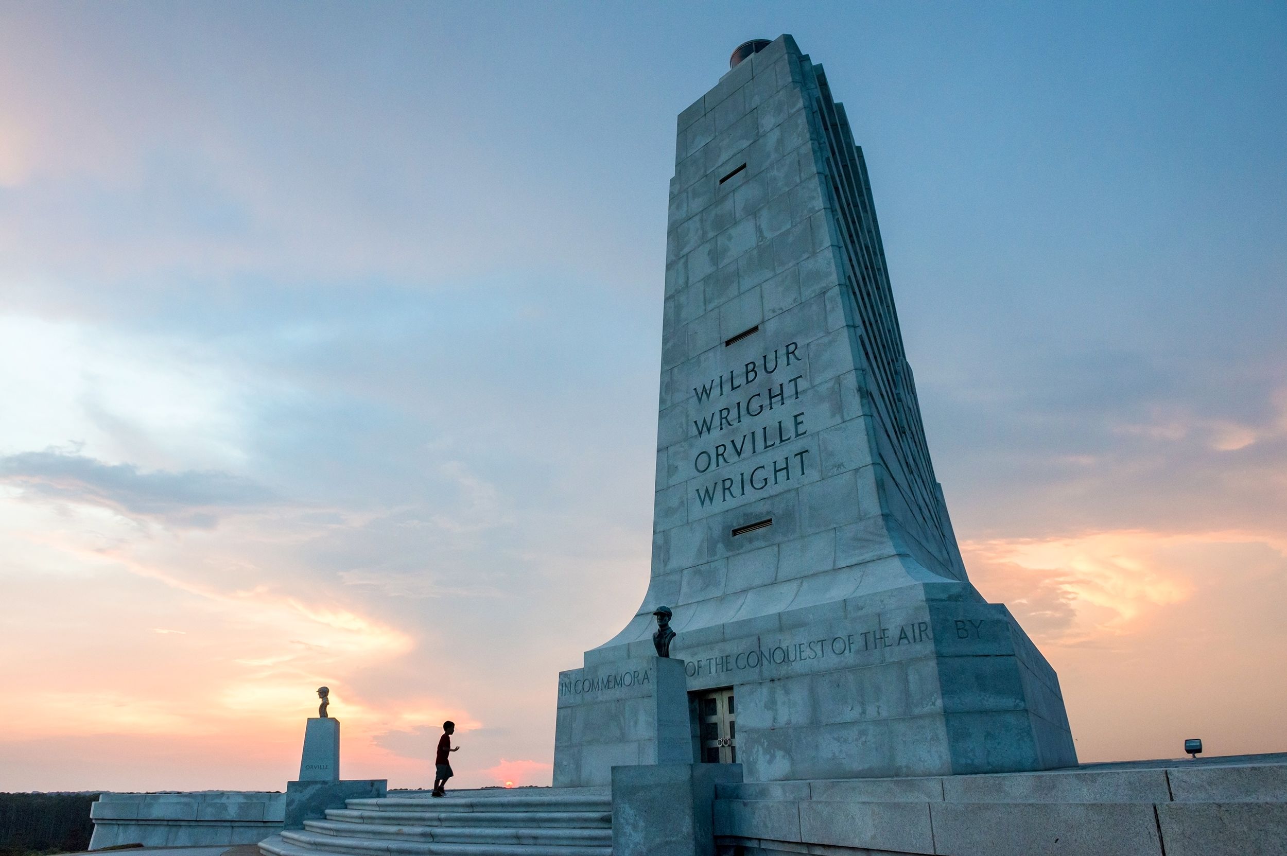 Das Wright Brothers National Memorial in Kill Devil Hills, North Carolina