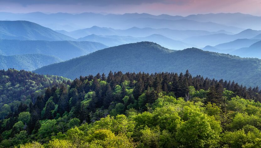 Great Smoky Mountains Nationalpark in North Carolina Great Smoky Mountains Nationalpark in North Carolina