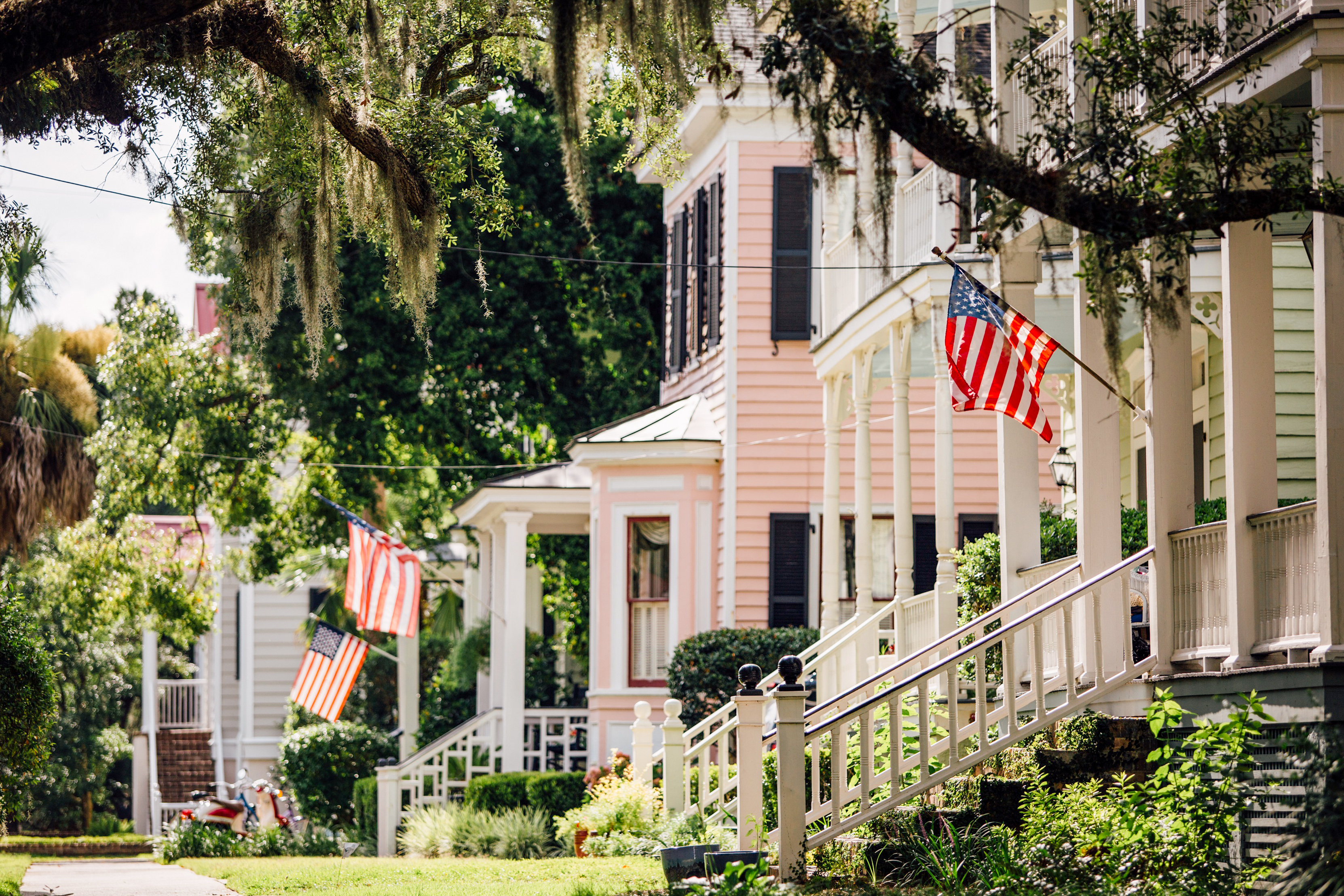 Häuser im Stadtteil The Point in Beaufort in South Carolina