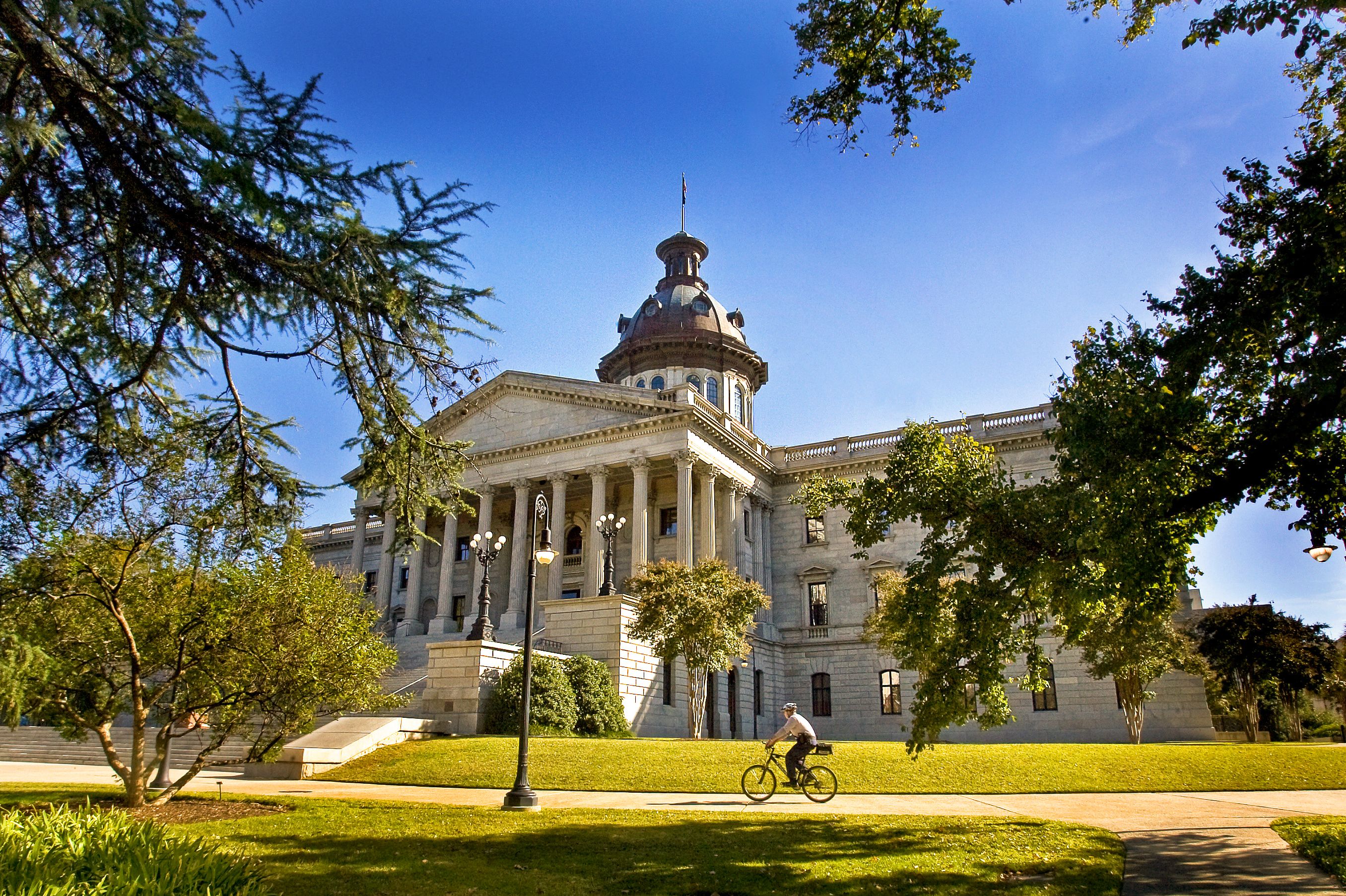 Ein herrlicher Sommertag in South Carolina am Columbia State House