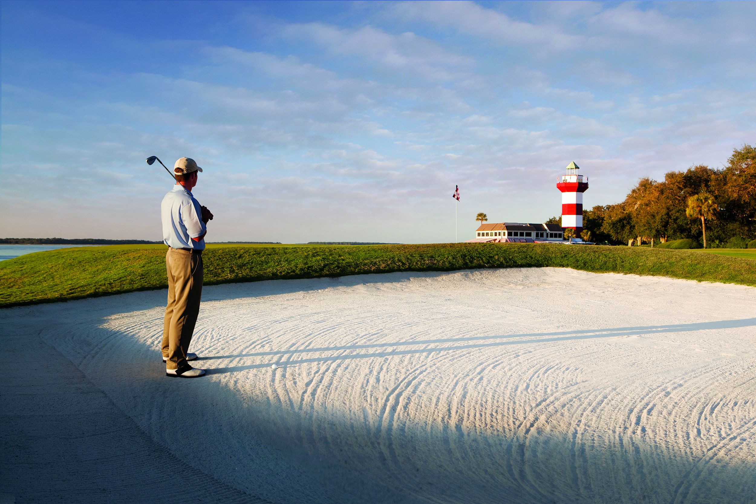 Golfplatz am Hafen von Hilton Head Island in South Carolina