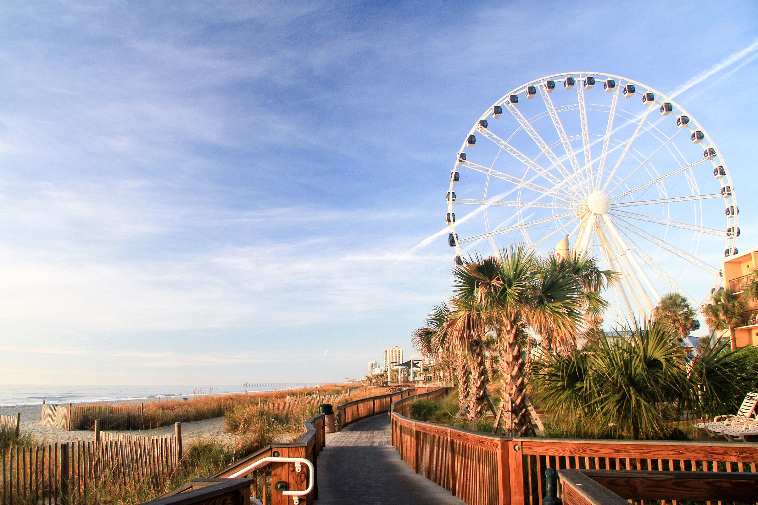 Das Skywheel am Strand von Myrtle Beach in South Carolina