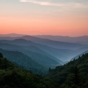 Abenddämmerung in den Great Smoky Mountains Abenddämmerung in den Great Smoky Mountains