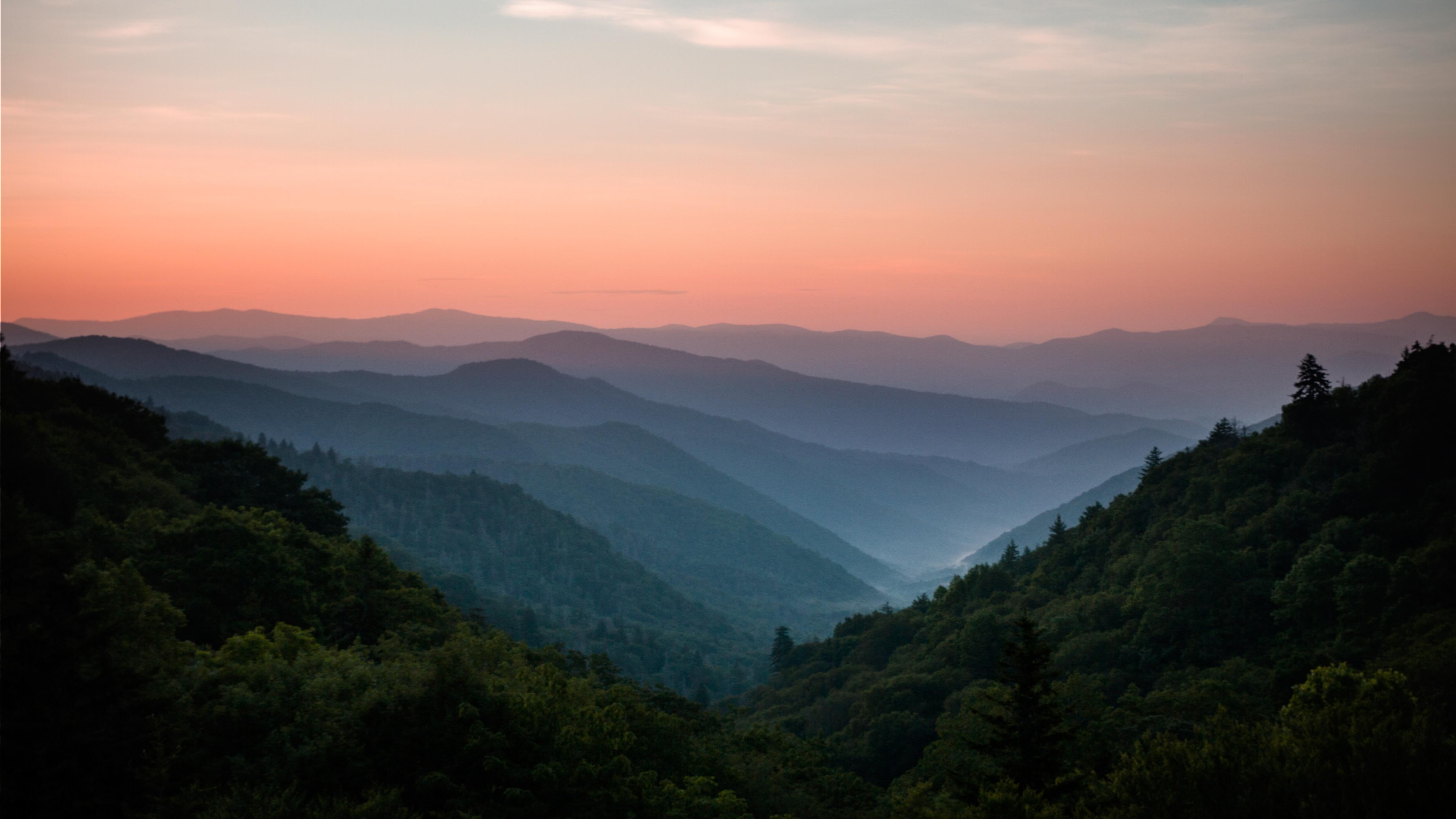 Abenddämmerung in den Great Smoky Mountains Abenddämmerung in den Great Smoky Mountains