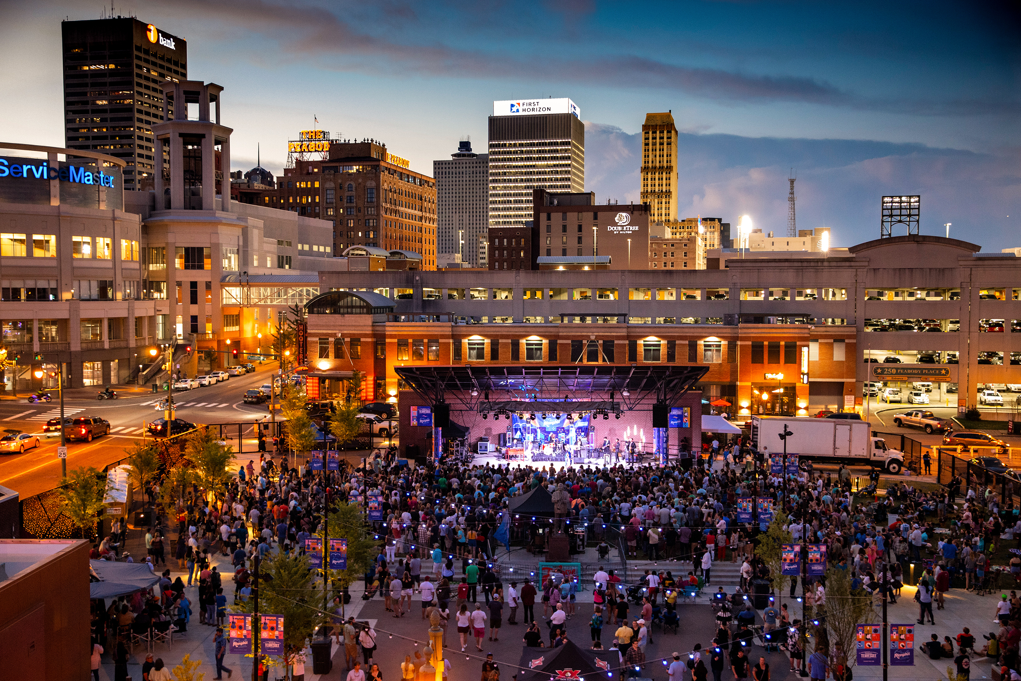 Ein beliebtes Musikfestival in Memphis