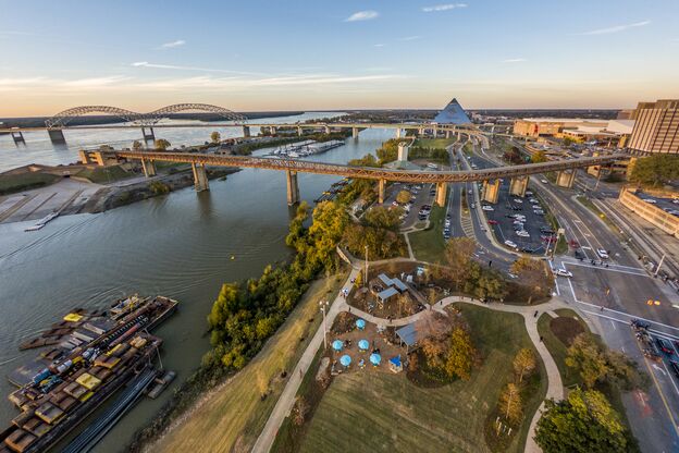 Blick auf den River Park in Memphis