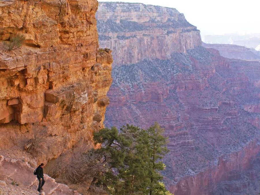 Wandern auf dem South Kaibab Trail im Grand Canyon Nationalpark