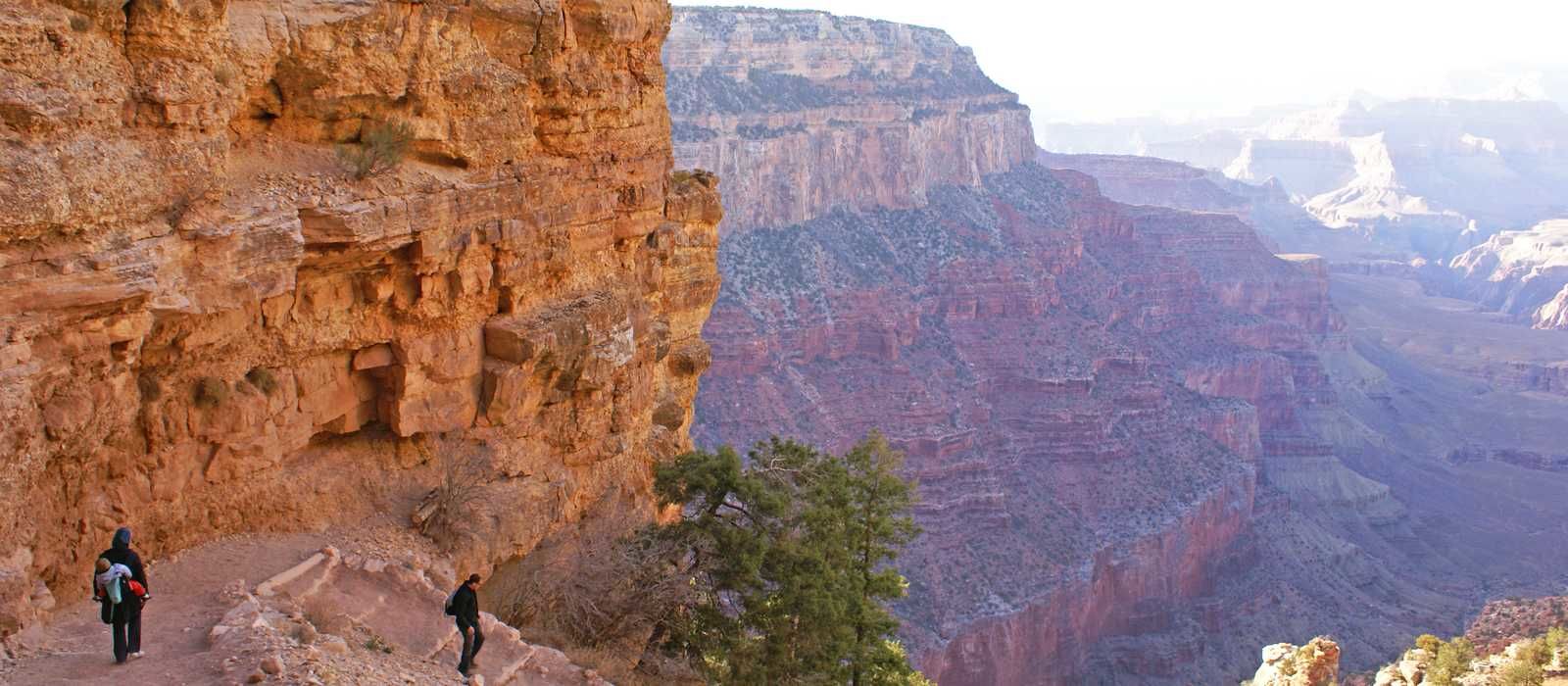 Wandern auf dem South Kaibab Trail im Grand Canyon Nationalpark