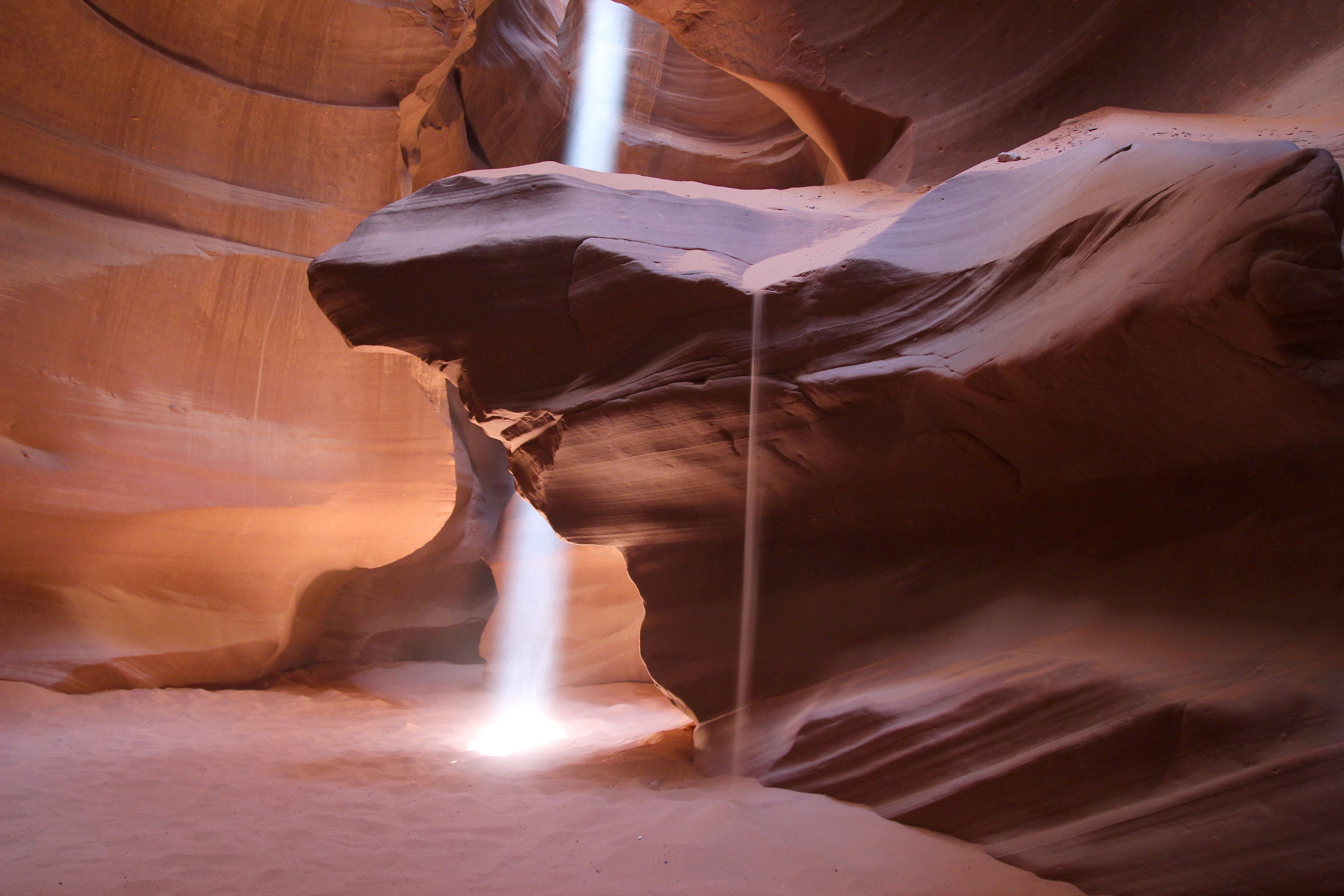 LichtsÃ¤ule im Upper Antelope Canyon