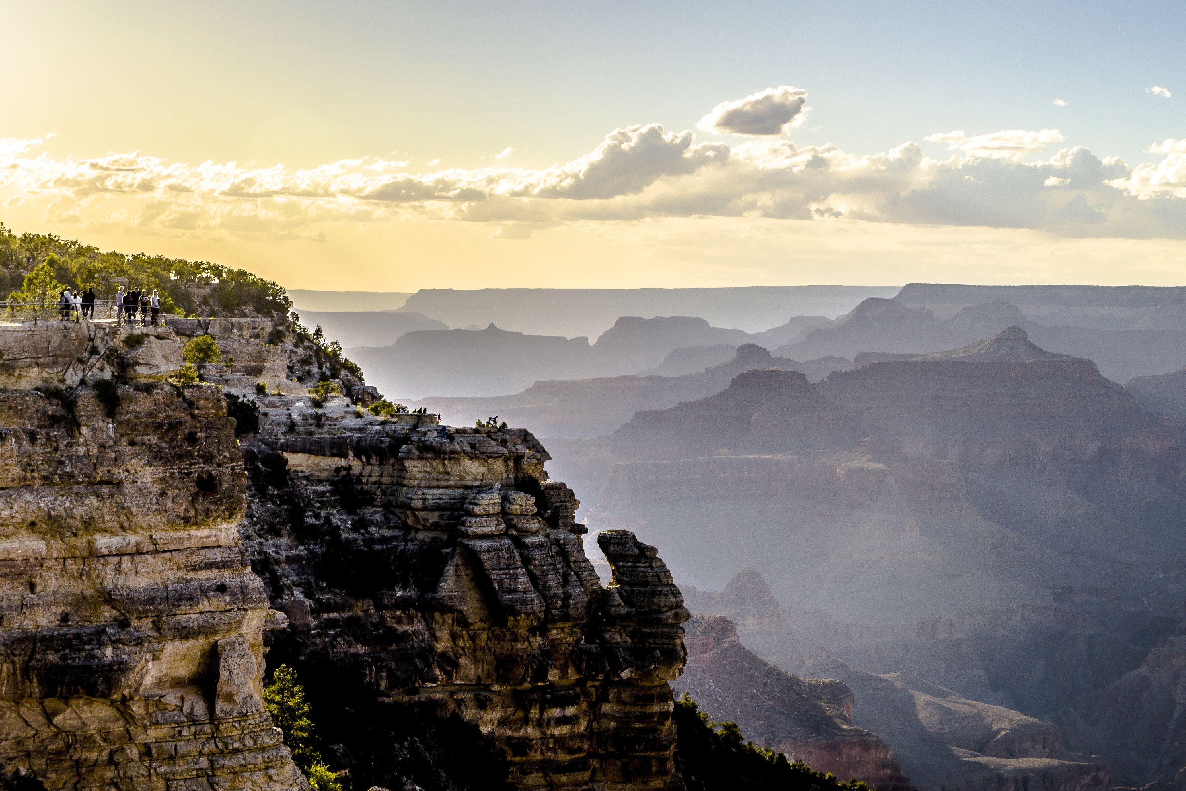 Blick auf den Mather Point im Grand Canyon Village, Arizona