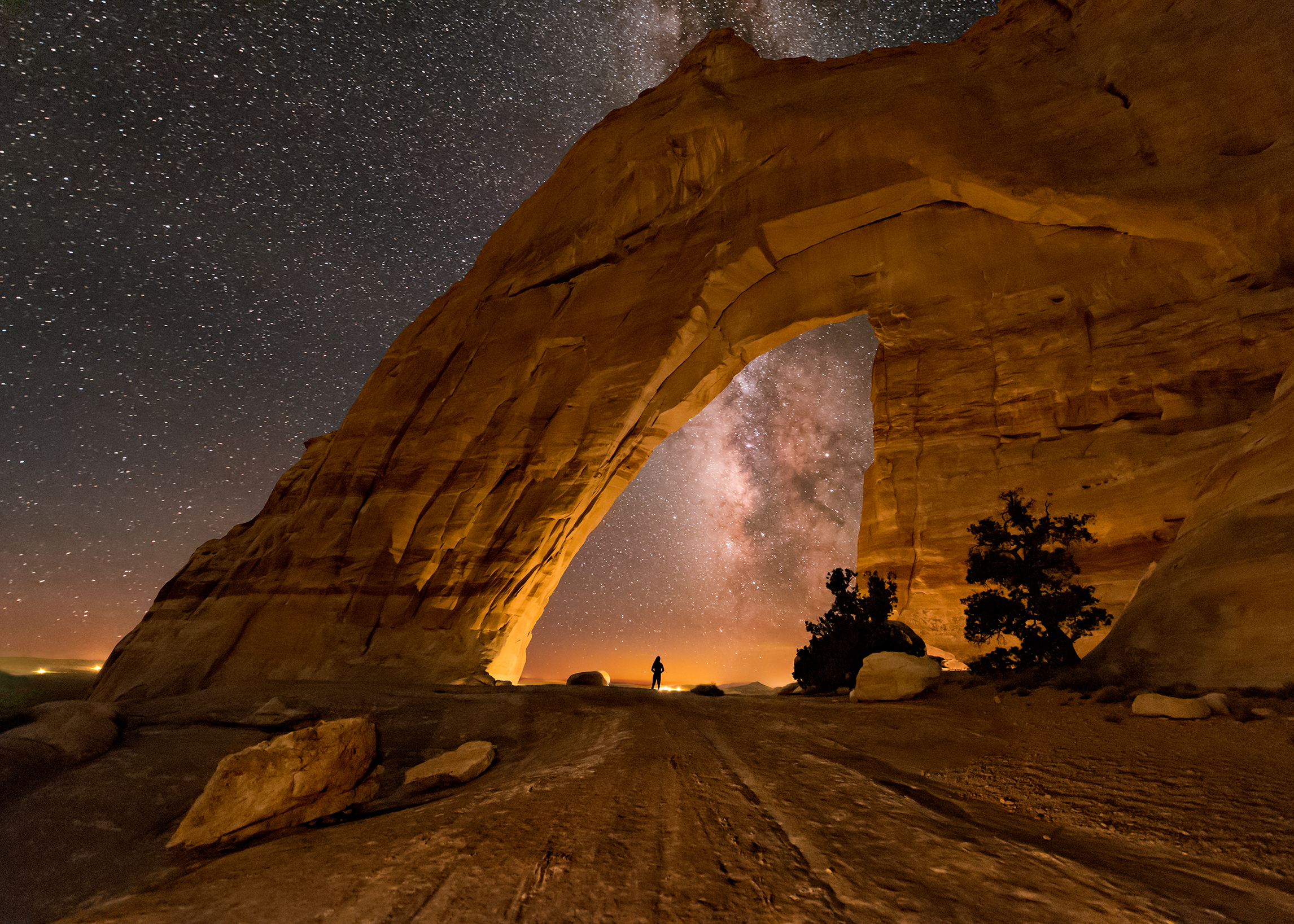 Der White Mesa Arch in der Navajo Nation Reservation