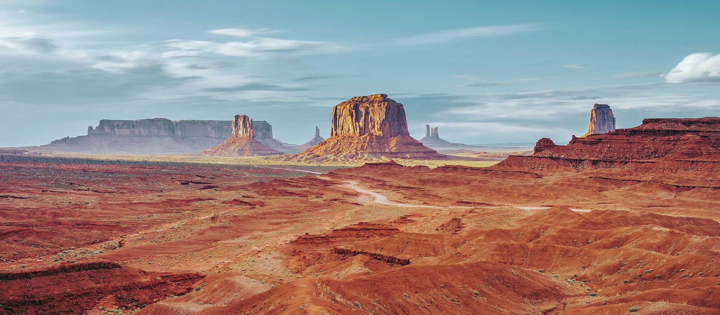 Leuchtender Sandstein im Monument Valley