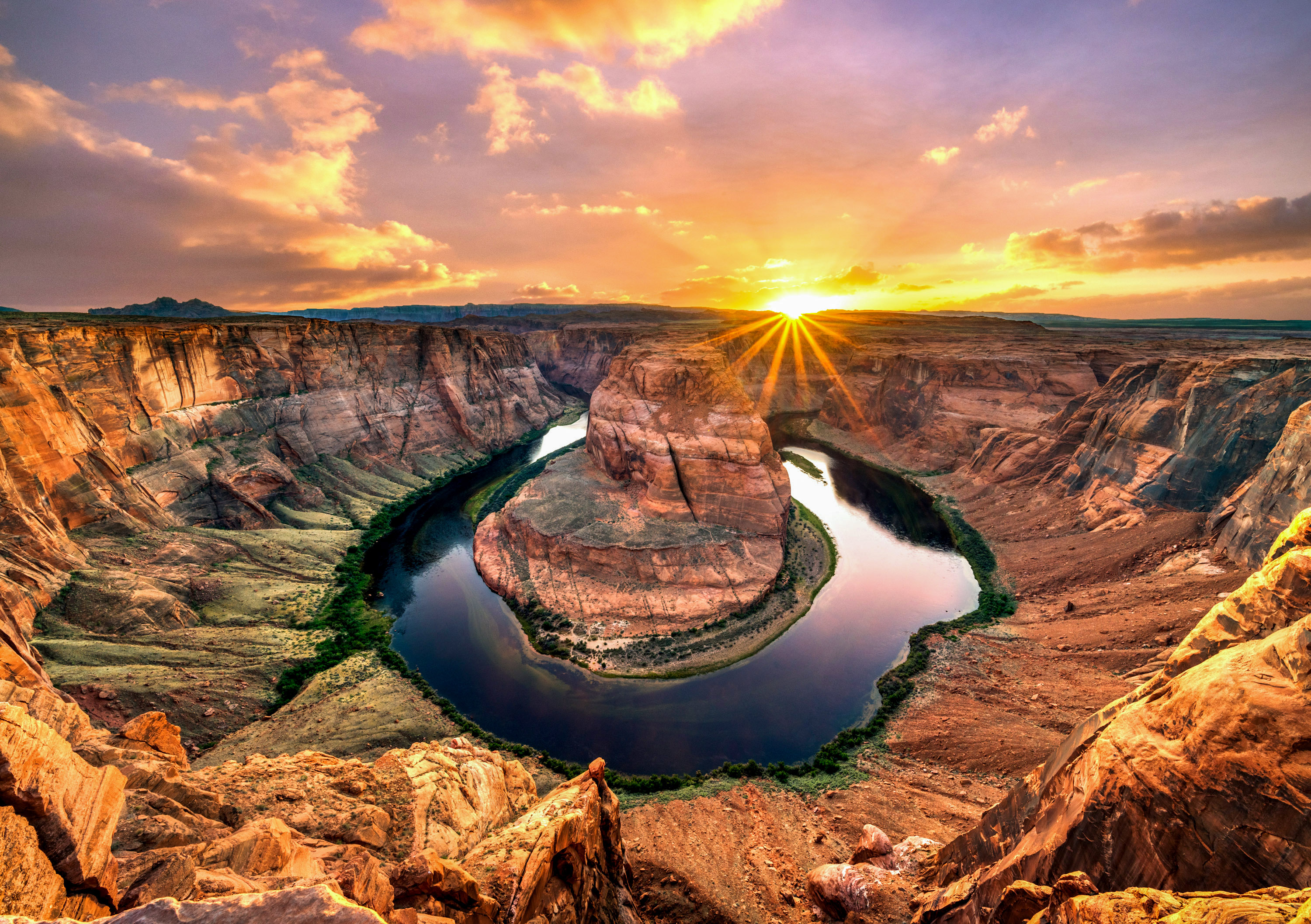 Der Colorado River am Horseshoe Bend im Grand Canyon National Park