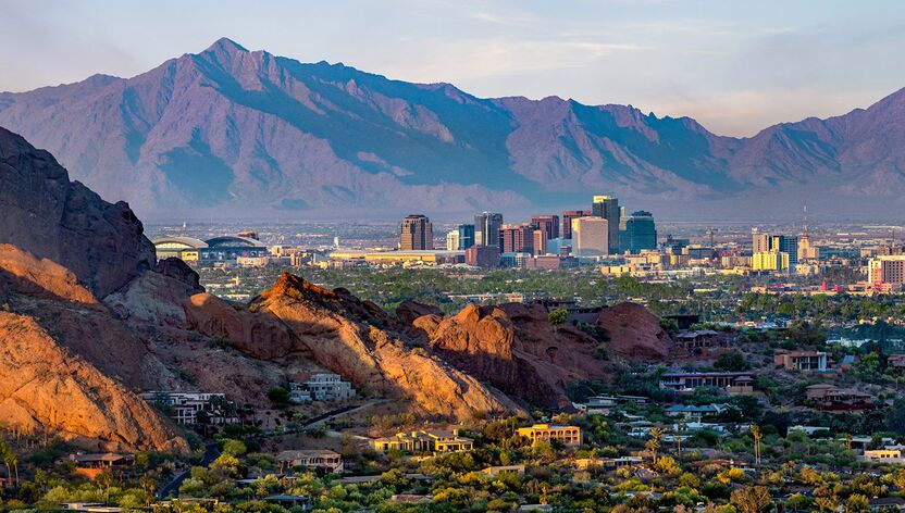 Blick auf die Innenstadt von Phoenix Blick auf die Innenstadt von Phoenix