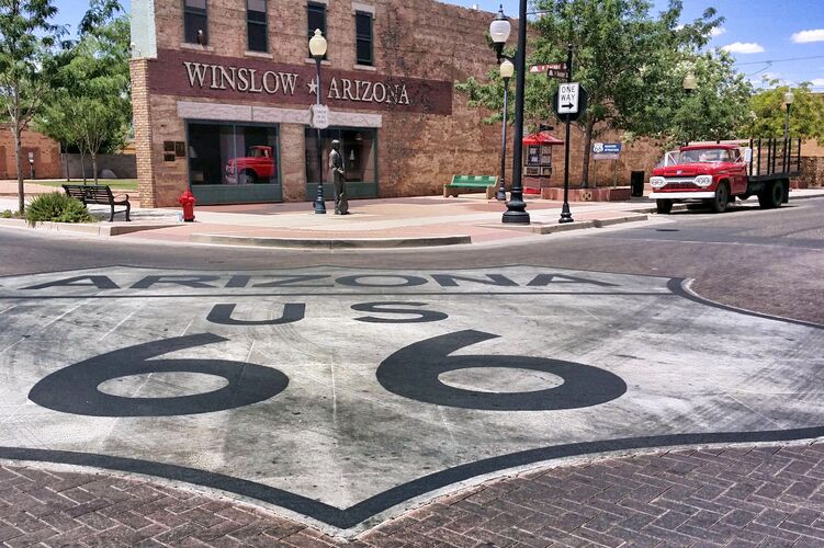 Stopp an der Route 66 in Winslow