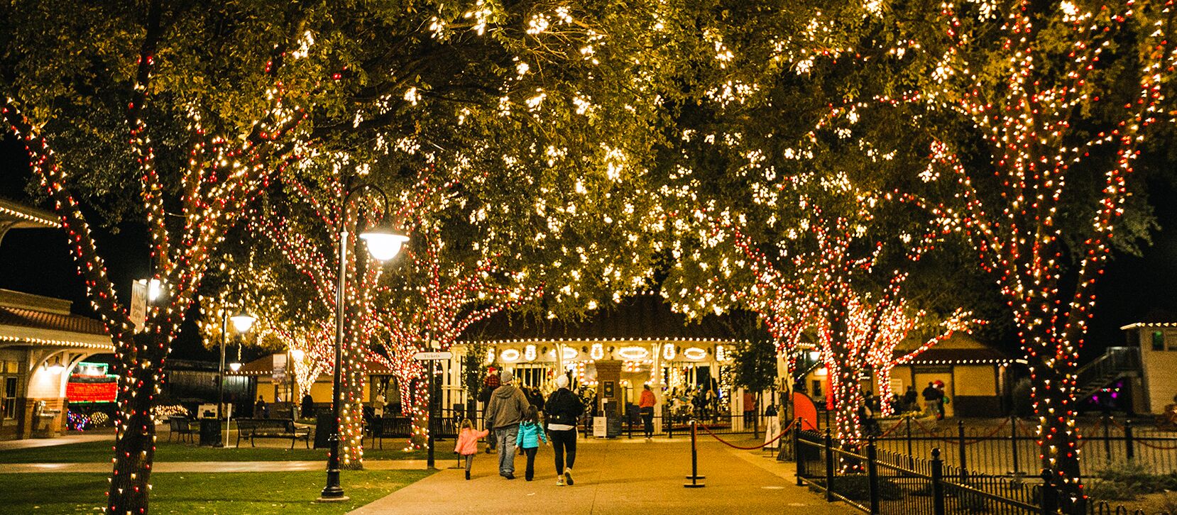 Zur Weihnachtszeit verzieren Lichterketten die Wege von Scottsdale