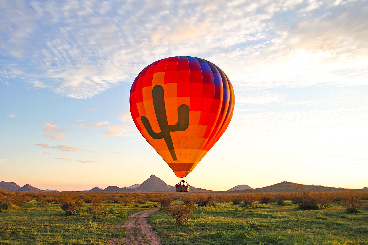 Ein Ballon steigt in den Himmel