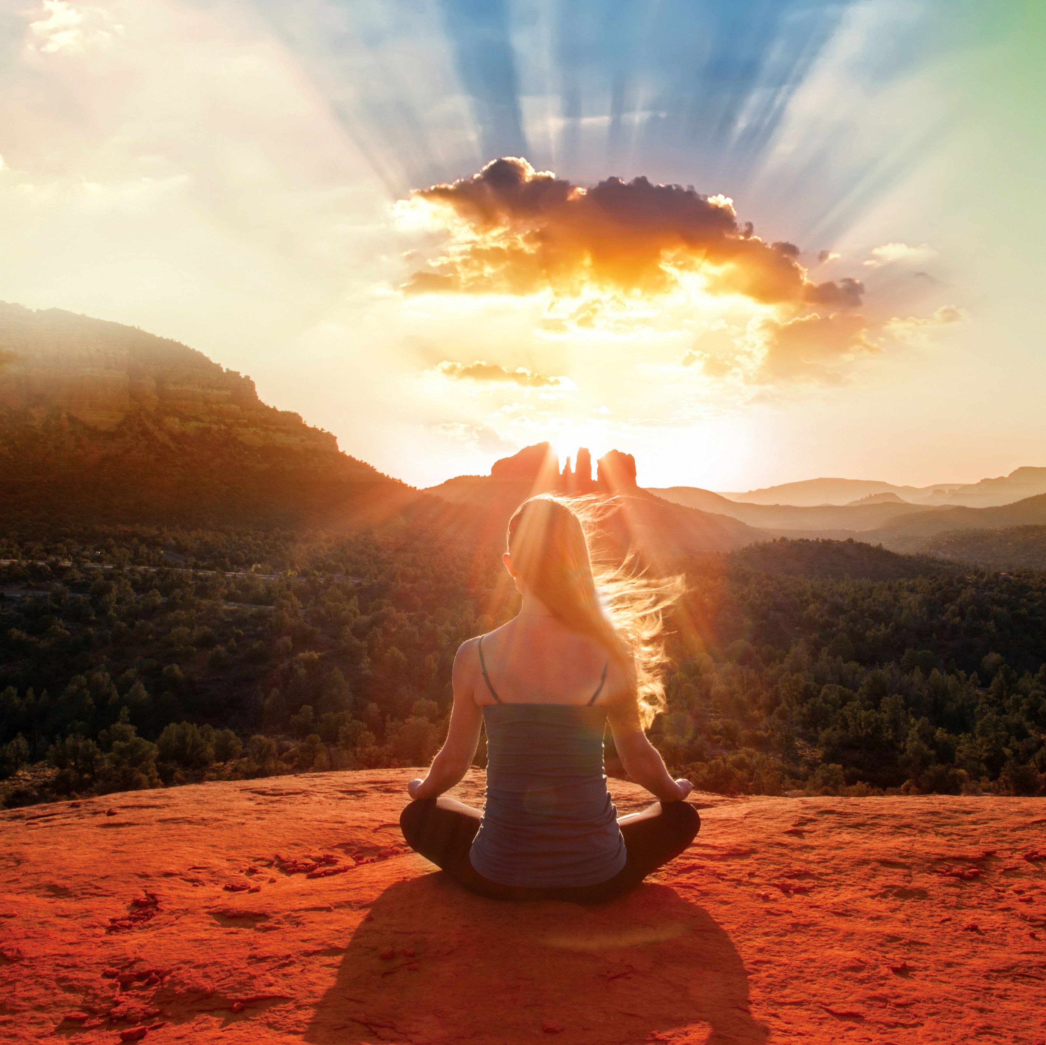 Meditation in der Natur, Sedona, Arizona