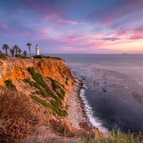 Sonnenuntergang am Leuchtturm von Point Vicente