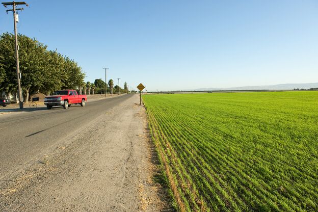 Eine Straße in Modesto Eine Straße in Modesto