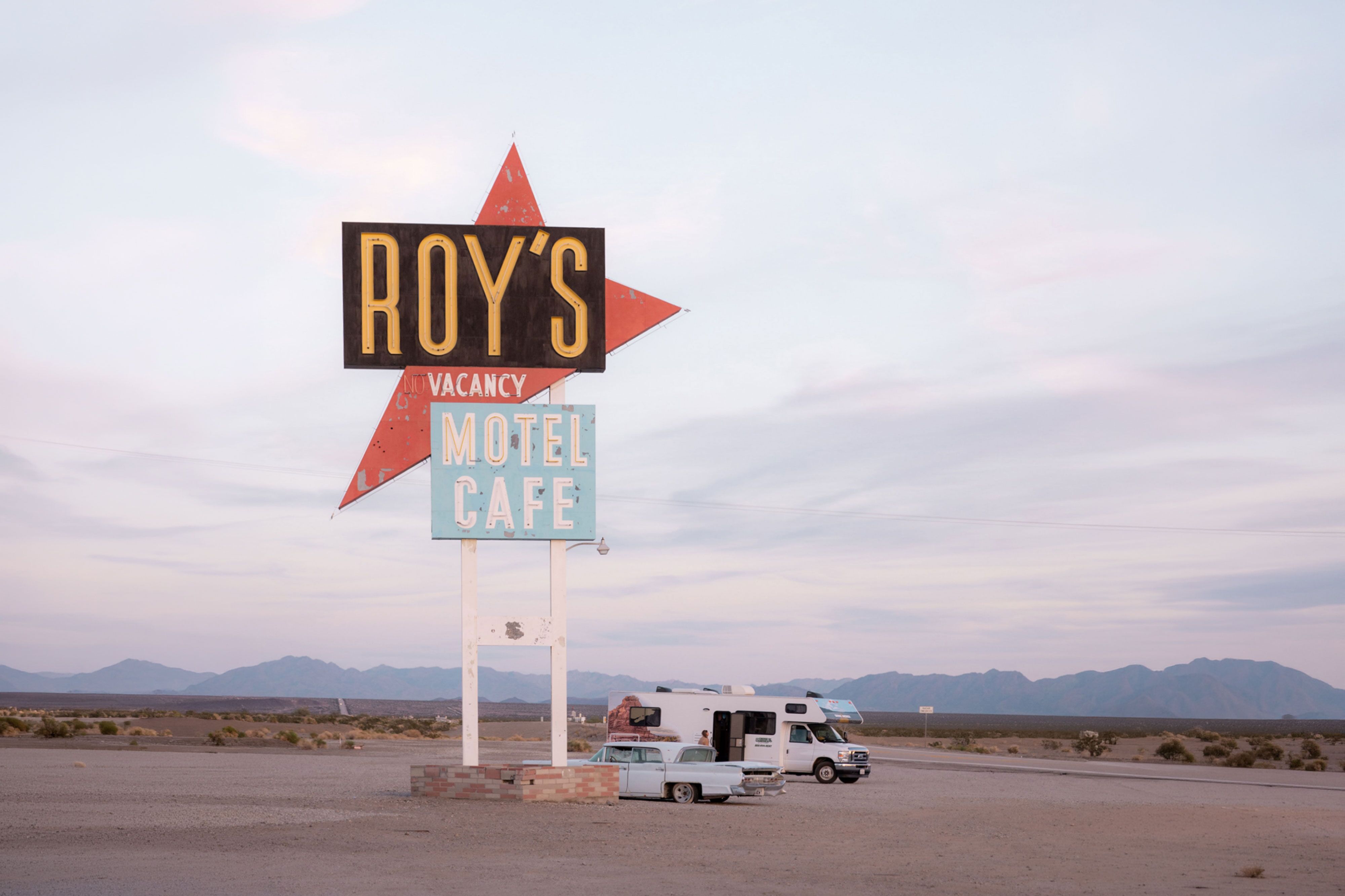 Roy's Motel & Café an der Route 66 in Amboy, Kalifornien