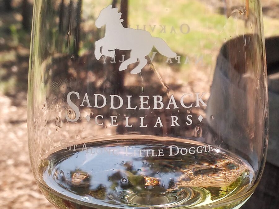 Weinprobe im Saddleback Cellars Weingut im Napa Valley, Kalifornien