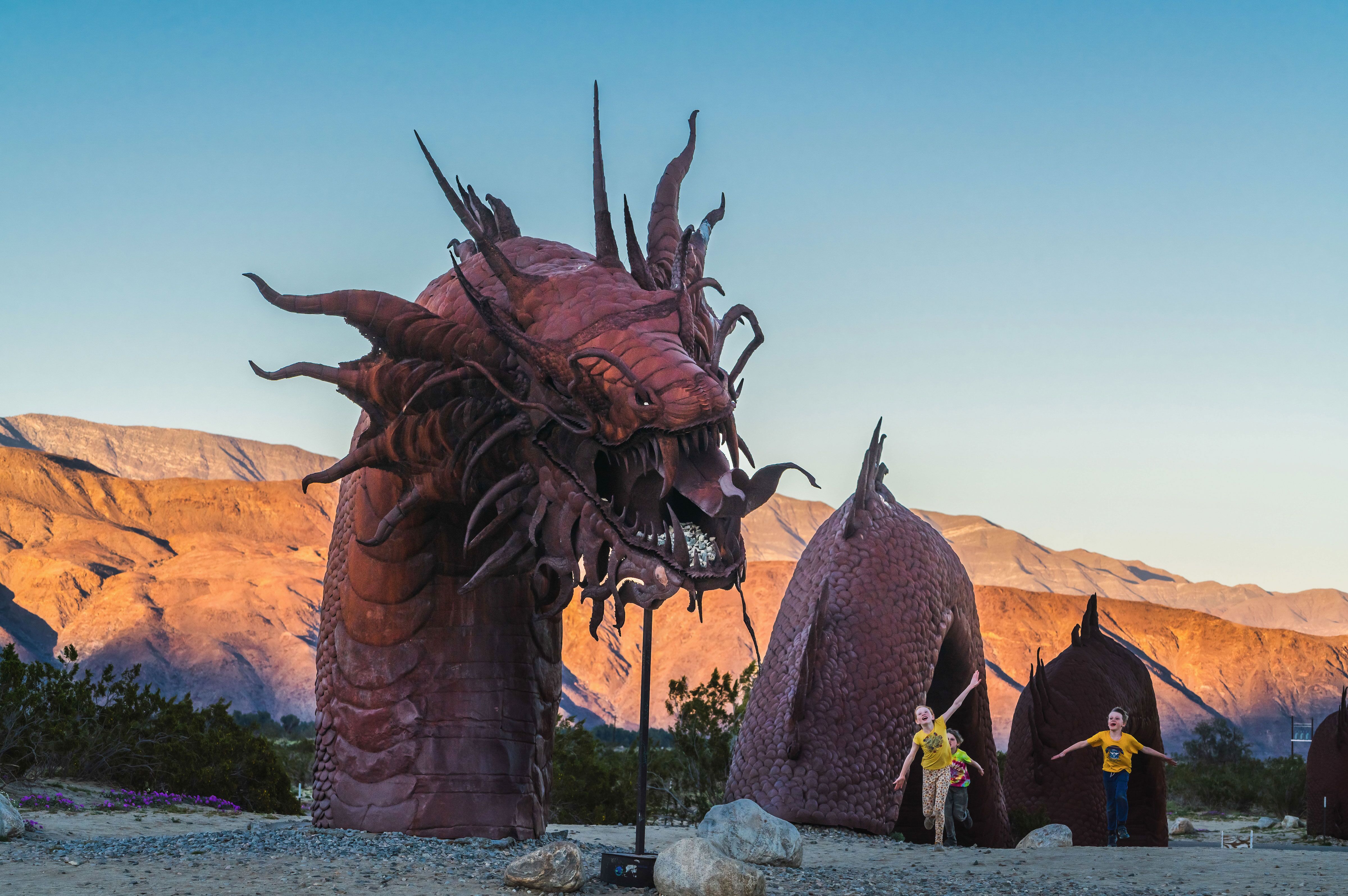 Drachenskulptur im Anza-Borrego Desert State Park in Kalifornien
