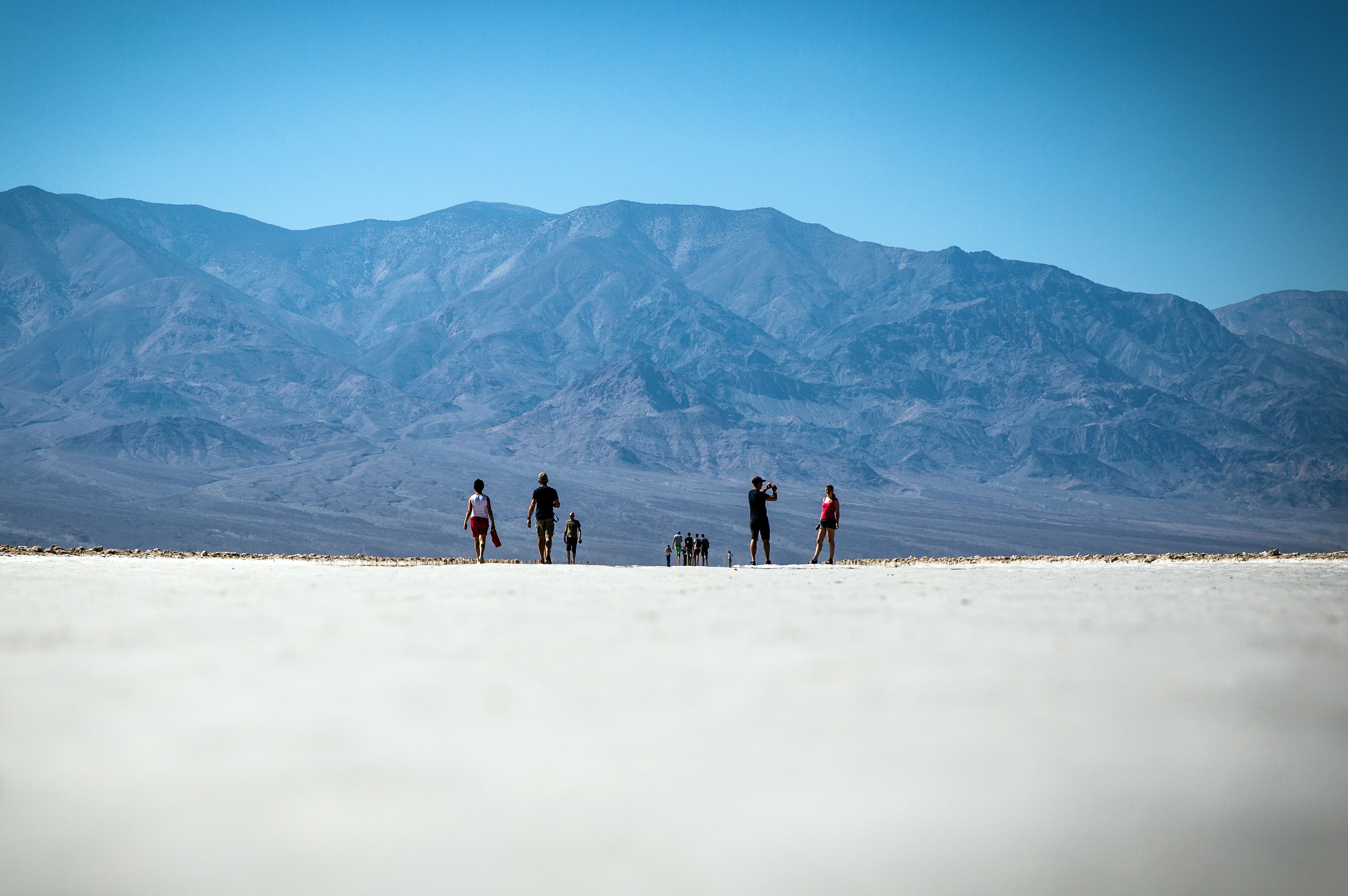 Badwater, the lowest and hottest place on earth, in California's Death Valley National Park.