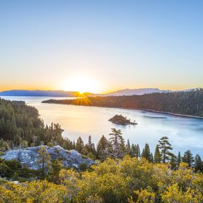 Sonnenuntergang Ã¼ber dem Lake Tahoe