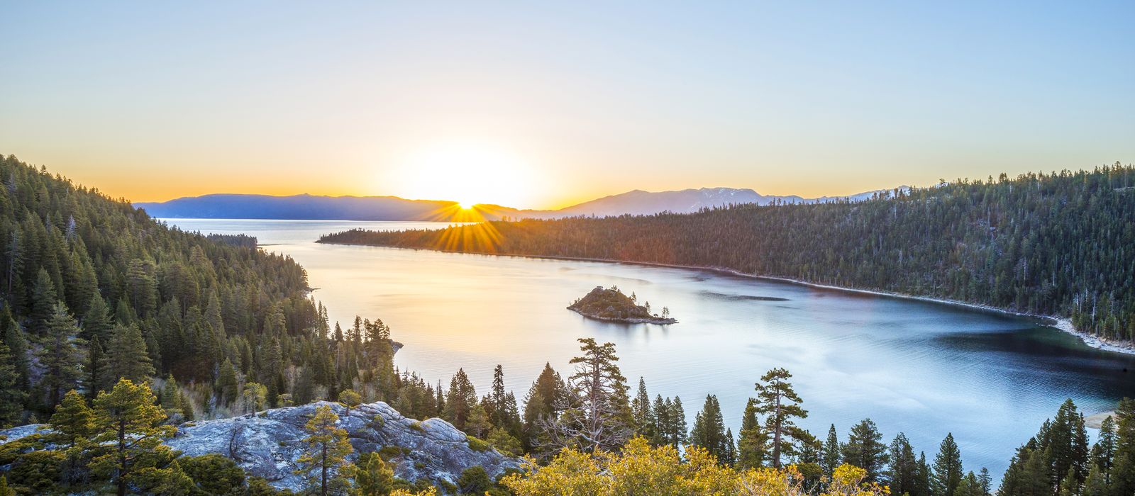 Sonnenuntergang Ã¼ber dem Lake Tahoe