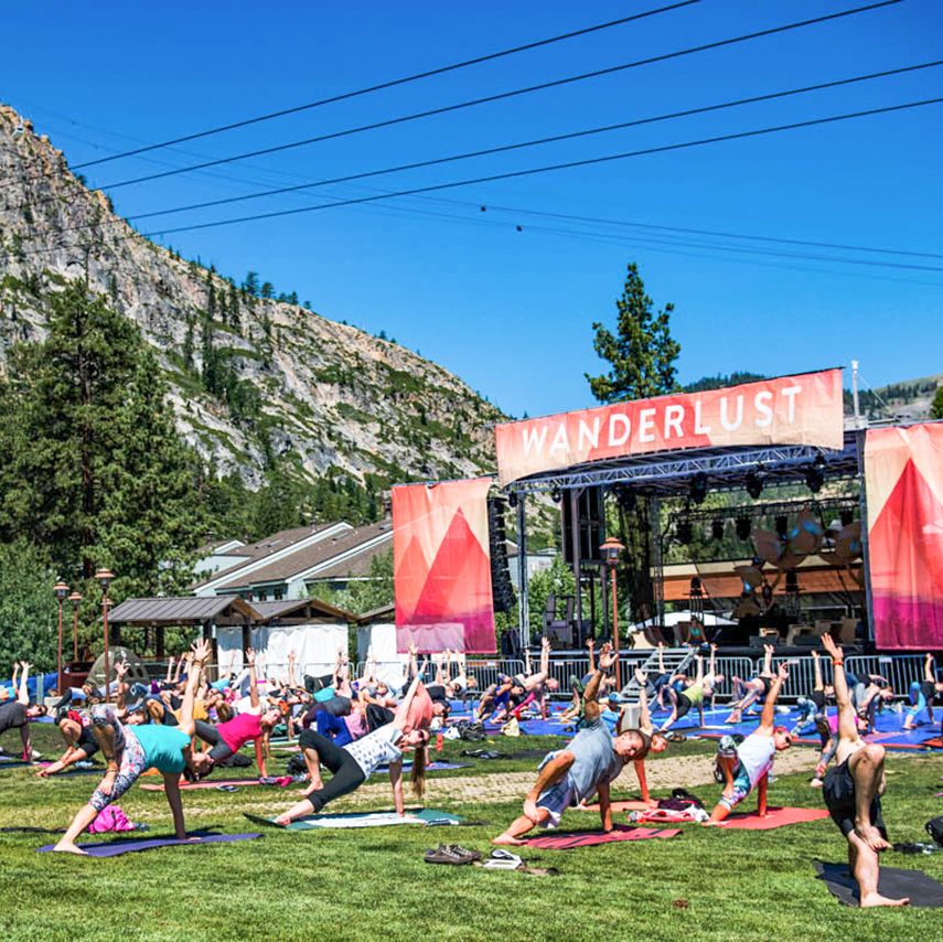 Das Wanderlust Yoga Festival nÃ¶rdlich des Lake Tahoe in Kalifornien