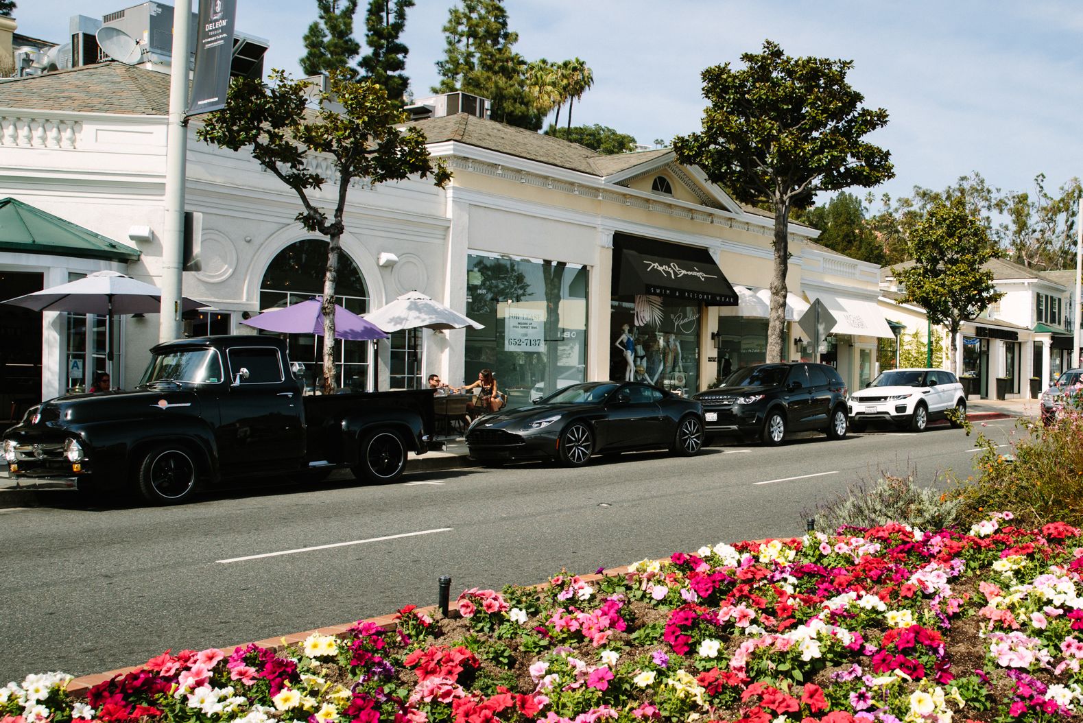 Blick über die Sunset Plaza in West Hollywood, Kaliforn