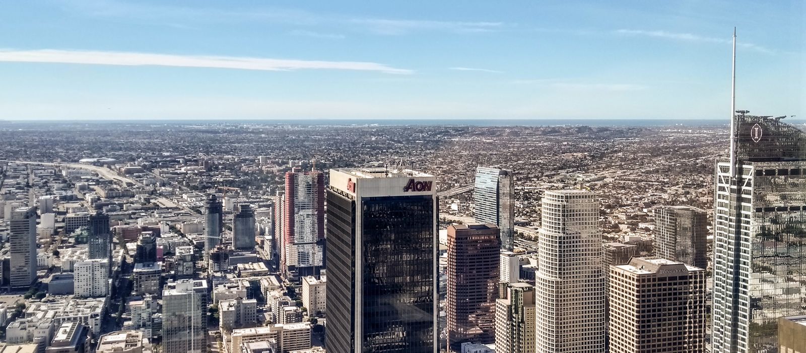 Die Ausicht des OUE Skyspace in Los Angeles